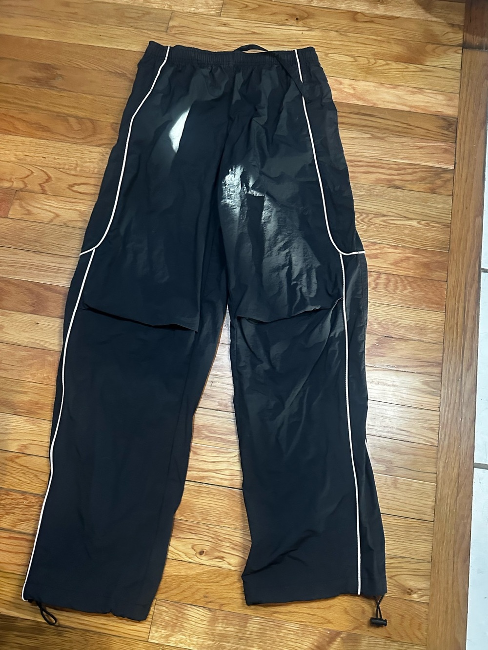 BDG Urban Outfitters Black Nylon Track Pants Straight Leg XS